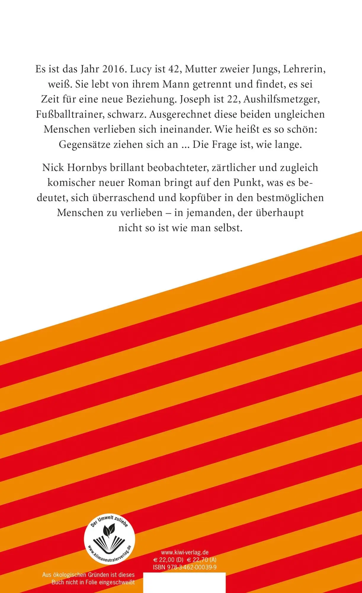 Rückseite: 9783462000399 | Just Like You | Roman | Nick Hornby | Buch | 384 S. | Deutsch | 2020