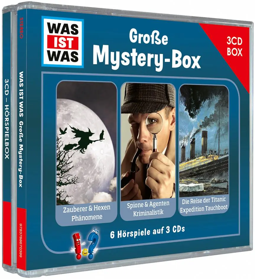 Cover: 9783788670399 | WAS IST WAS 3-CD Hörspielbox. Große Mystery-Box | Co.KG | Audio-CD