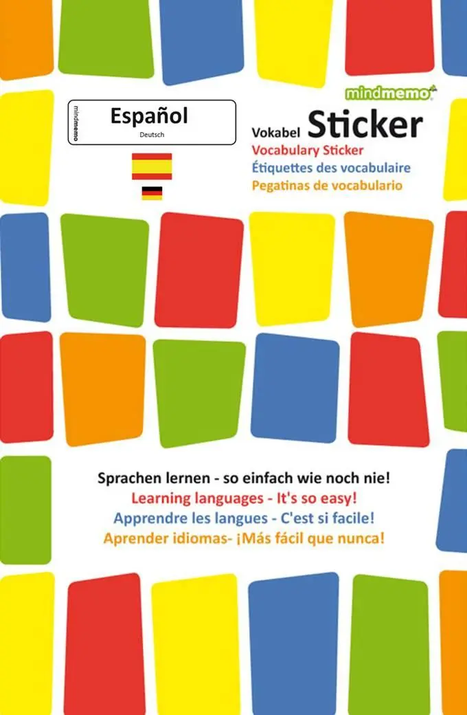 Cover: 9783954130399 | mindmemo Vokabel Sticker - Grundwortschatz Spanisch / Deutsch - 280...