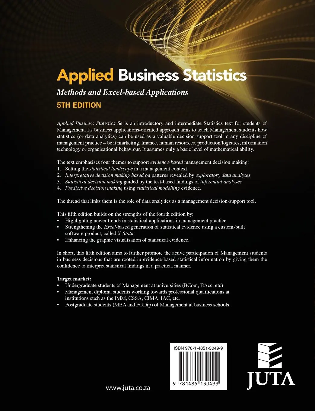 Rückseite: 9781485130499 | Applied Business Statistics 5e: Methods and Excel-based Applications