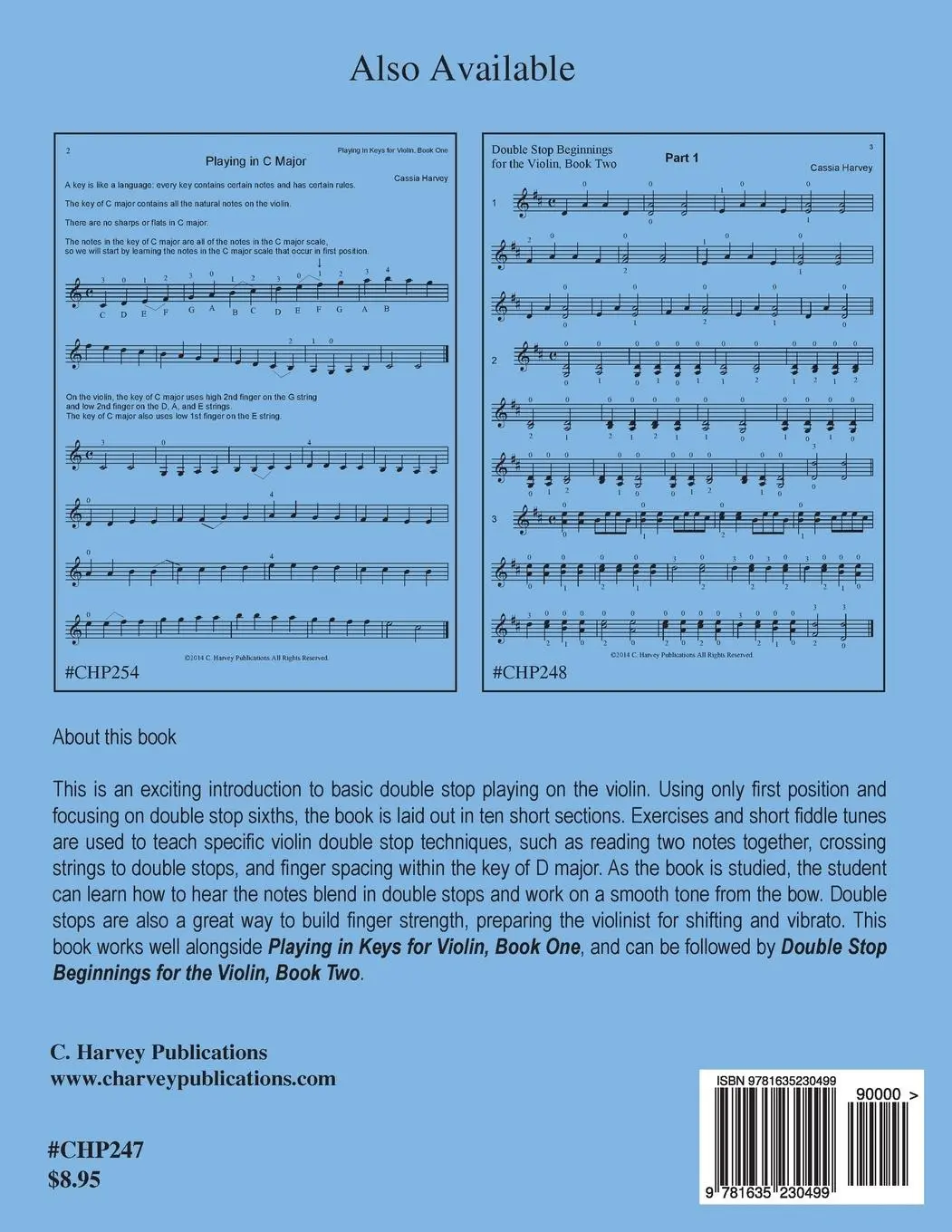 Rückseite: 9781635230499 | Double Stop Beginnings for Violin, Book One | Cassia Harvey | Buch