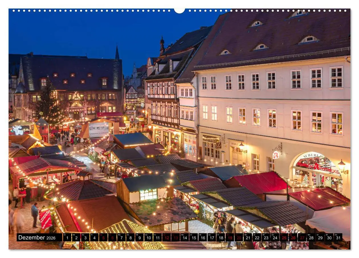 Bild: 9783457690499 | Fachwerkstadt Quedlinburg (hochwertiger Premium Wandkalender 2026...