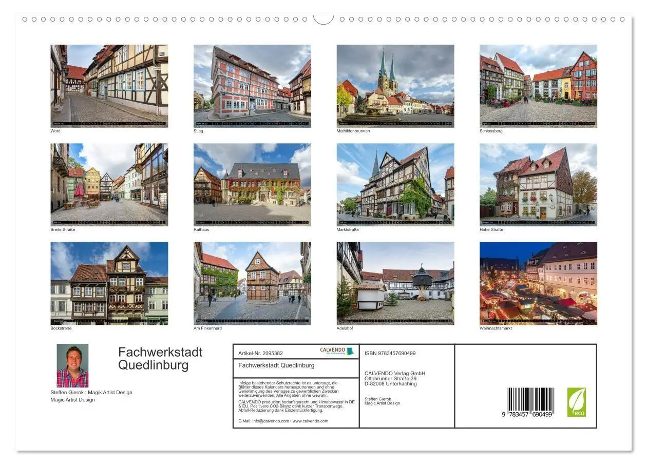 Bild: 9783457690499 | Fachwerkstadt Quedlinburg (hochwertiger Premium Wandkalender 2026...