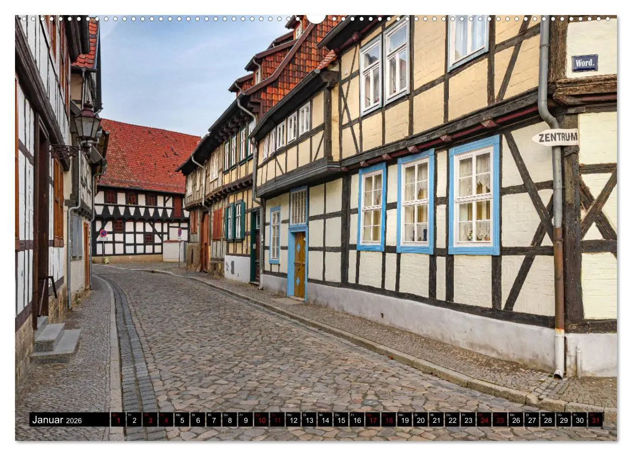 Bild: 9783457690499 | Fachwerkstadt Quedlinburg (hochwertiger Premium Wandkalender 2026...