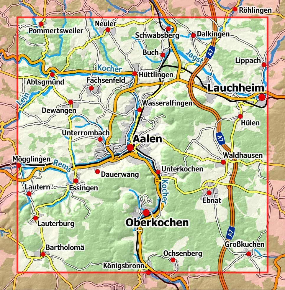 Bild: 9783960990499 | Aalen - Oberkochen | NaturNavi | (Land-)Karte | 1 S. | Deutsch | 2022