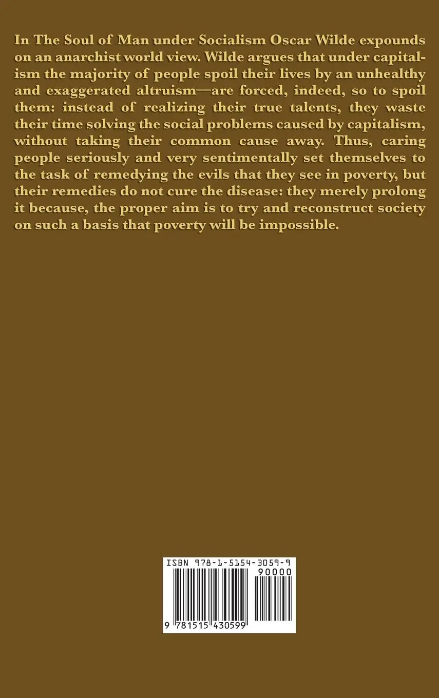 Rückseite: 9781515430599 | The Soul of Man Under Socialism | Oscar Wilde | Buch | Gebunden | 2018
