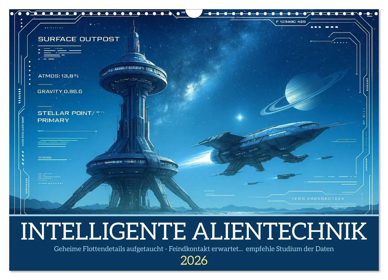 Cover: 9783516600599 | Intelligente Alientechnik (Wandkalender 2026 DIN A3 quer), CALVENDO...