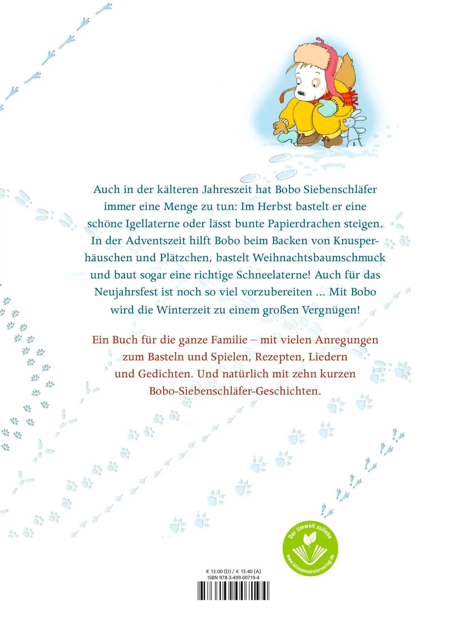Rückseite: 9783757100599 | Bobo Siebenschläfer: Hurra, es schneit! | Markus Osterwalder | Buch