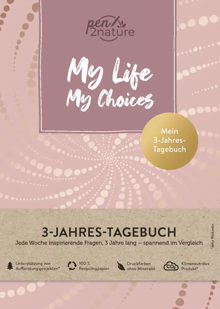 Cover: 9783987640599 | My Life My Choices . Mein 3-Jahres-Tagebuch . Journal in A5, Hardcover