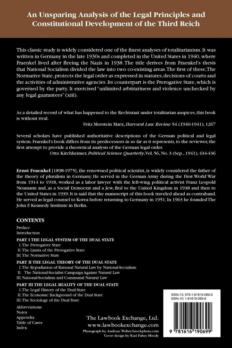 Rückseite: 9781616190699 | The Dual State | A Contribution to the Theory of Dictatorship | Buch