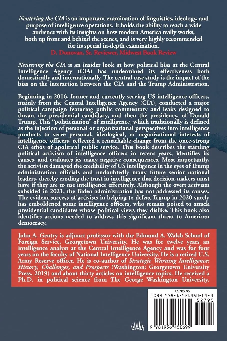 Rückseite: 9781956450699 | Neutering the CIA | John A Gentry | Taschenbuch | Englisch | 2023