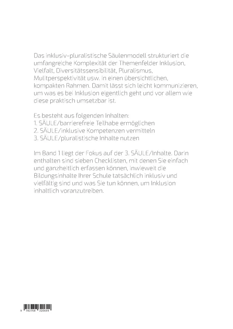 Rückseite: 9783758320699 | 3. SÄULE/Pluralistische Inhalte | Kirin Hilaire | Taschenbuch | 52 S.