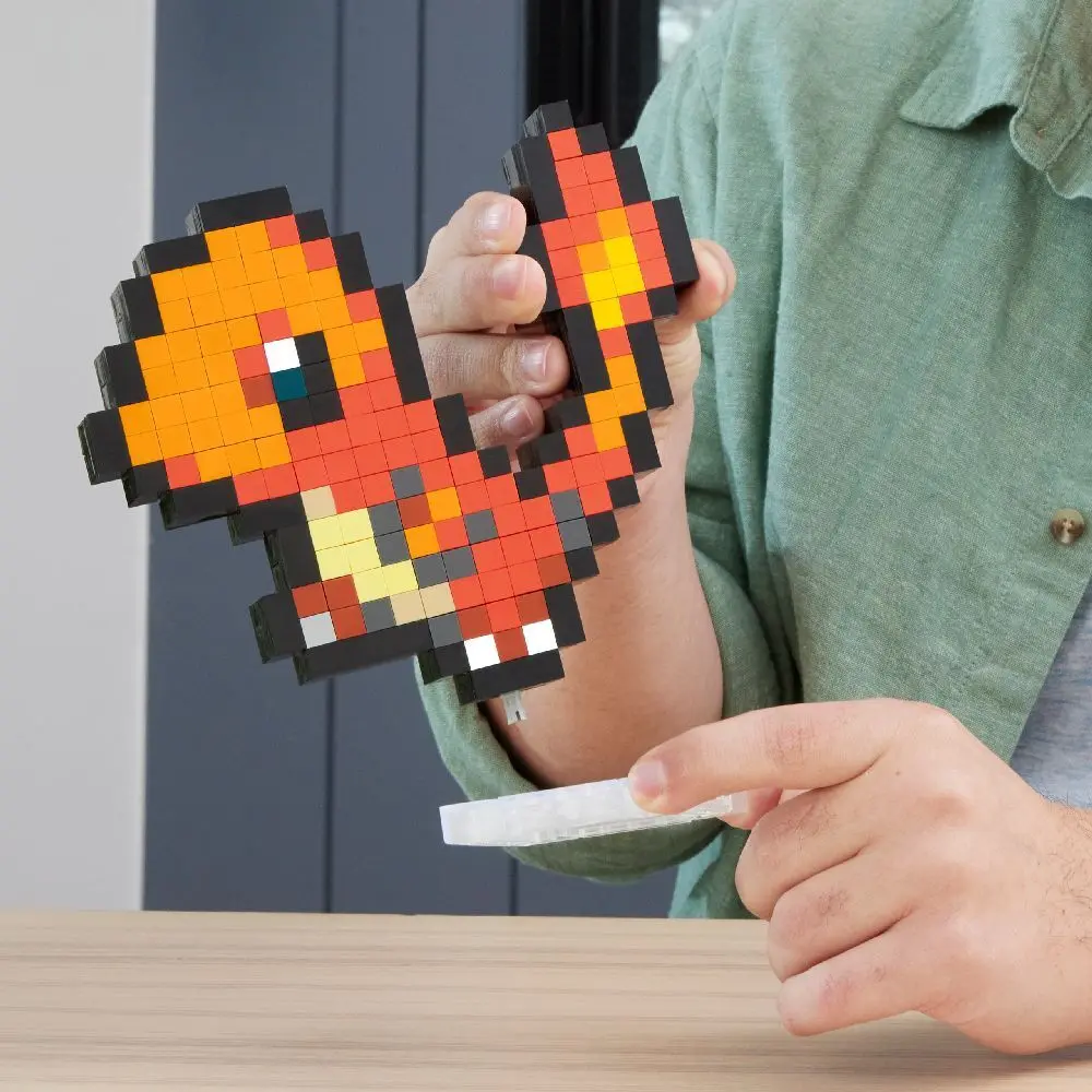 Bild: 194735190799 | MEGA Pokémon Glumanda Pixel Art | Karton | HTH76 | 2024 | Mattel