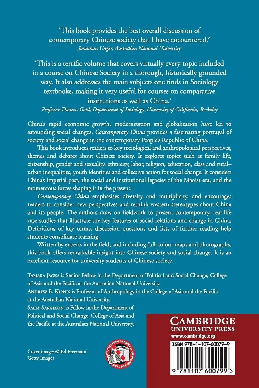 Rückseite: 9781107600799 | Contemporary China | Tamara Jacka (u. a.) | Taschenbuch | Englisch