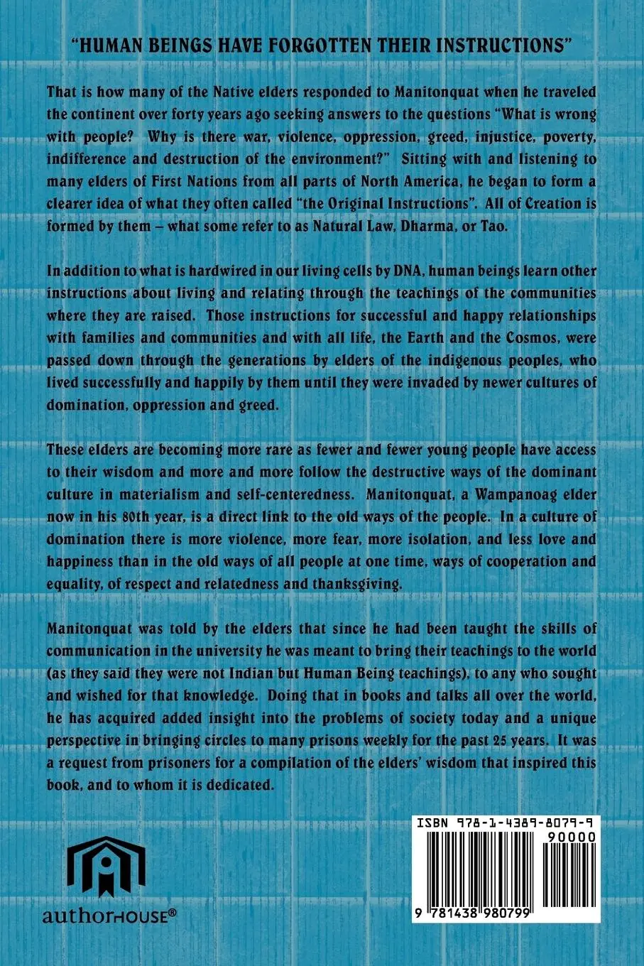 Rückseite: 9781438980799 | The Original Instructions | Manitonquat | Taschenbuch | Englisch