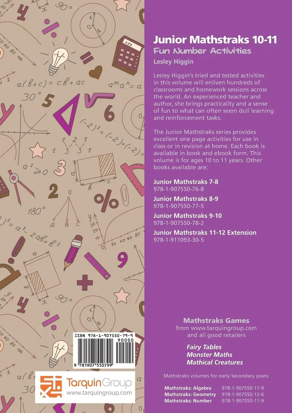 Rückseite: 9781907550799 | Junior Mathstraks 10-11 | Fun Number Activities | Lesley Higgin | Buch