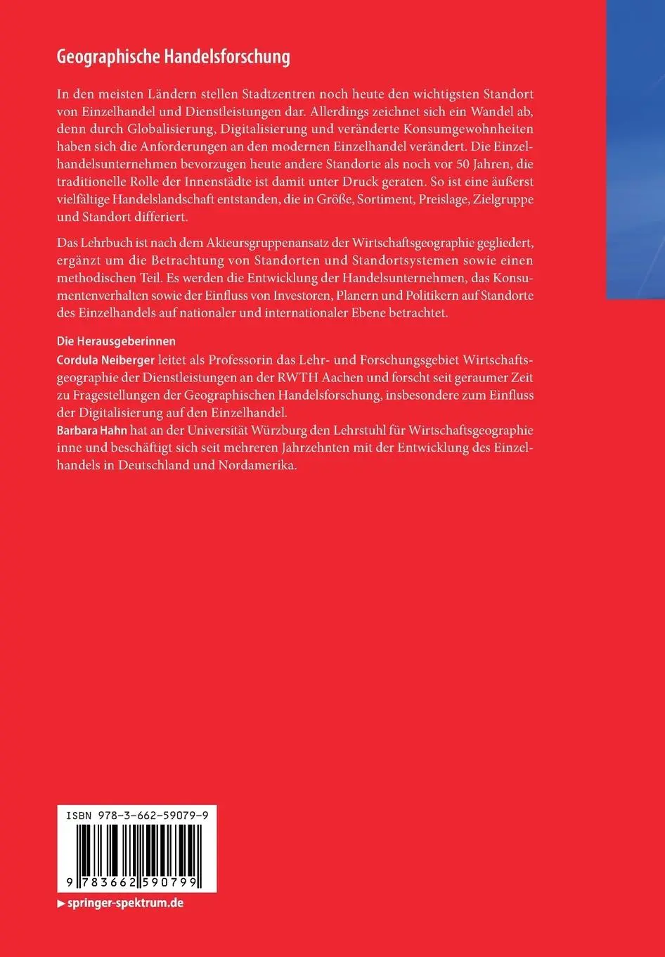 Rückseite: 9783662590799 | Geographische Handelsforschung | Barbara Hahn (u. a.) | Taschenbuch
