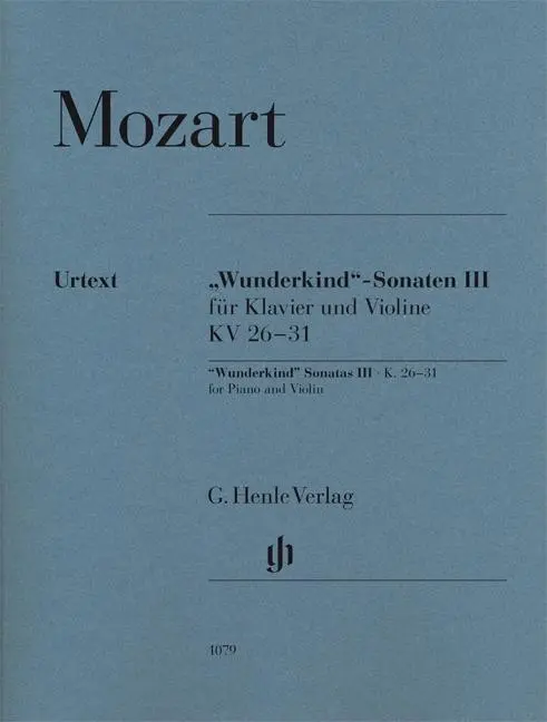 Cover: 9790201810799 | 'Wunderkind' Sonatas Volume 3 K.26-31 | Besetzung: Violine und Klavier