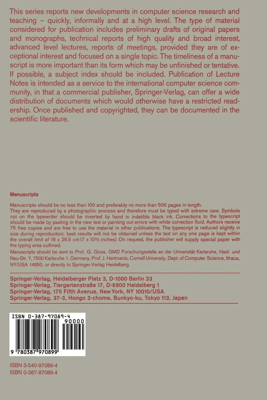Rückseite: 9780387970899 | The Cray X-MP/Model 24 | Steven Robbins (u. a.) | Taschenbuch | 2001