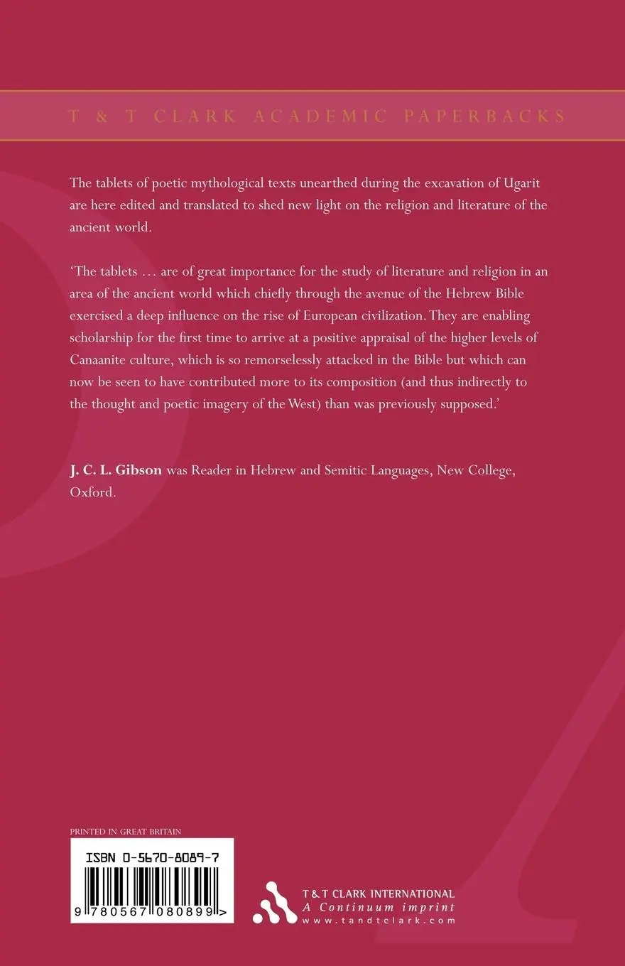 Rückseite: 9780567080899 | Canaanite Myths and Legends | John C. Gibson (u. a.) | Taschenbuch