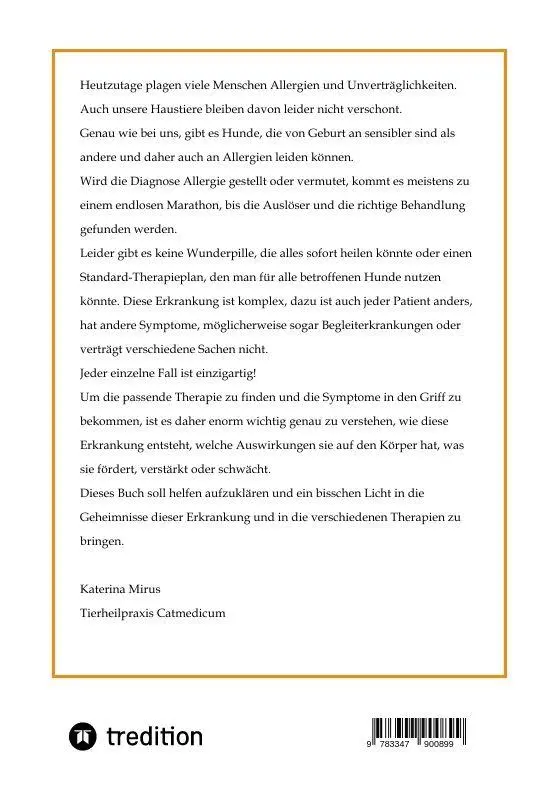 Rückseite: 9783347900899 | Allergien und Futtermittelunverträglichkeiten beim Hund | Mirus | Buch