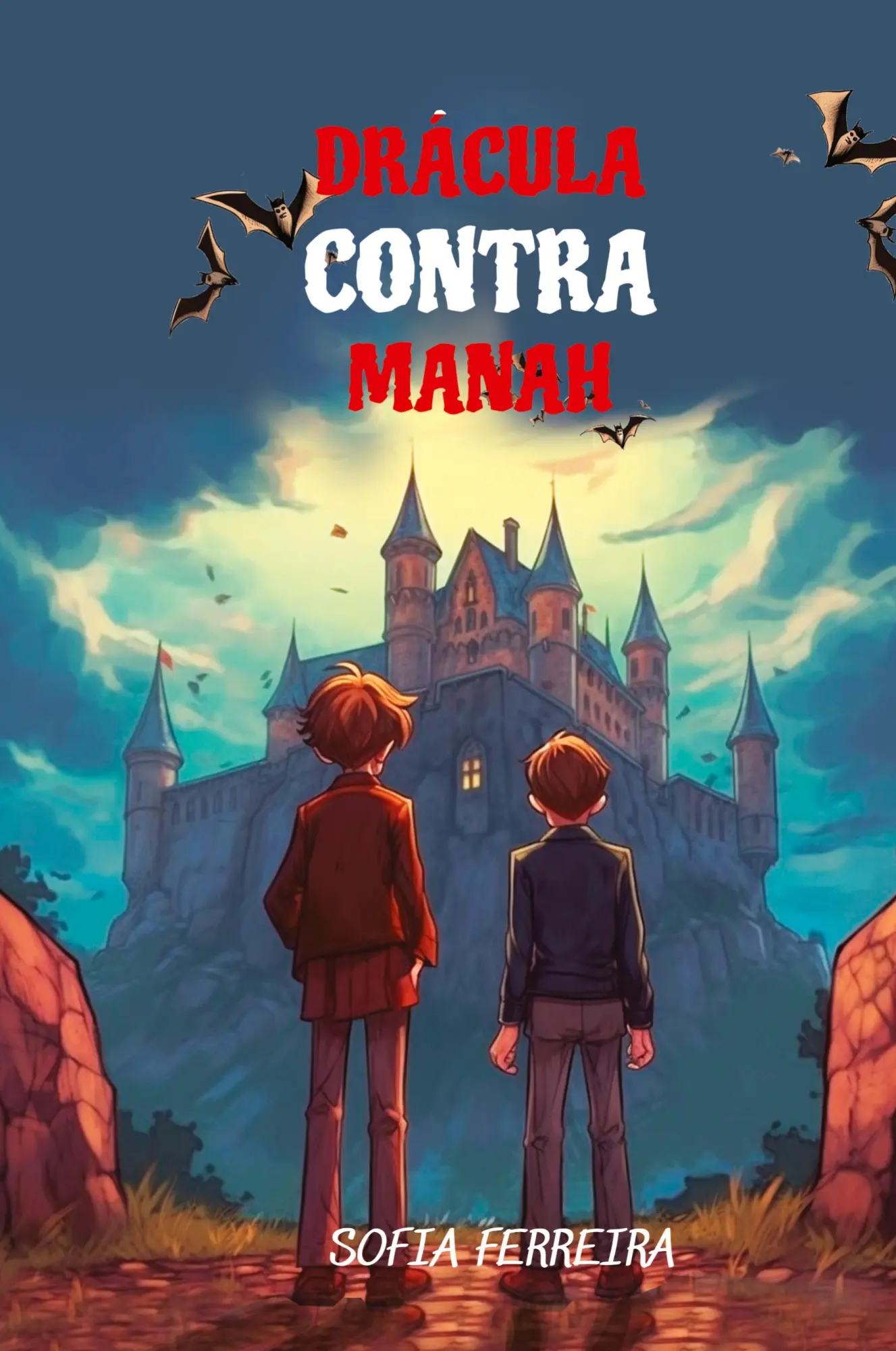 Cover: 9783384080899 | Lerne Portugiesisch mit Drácula Contra Manah | Sofia Ferreira | Buch