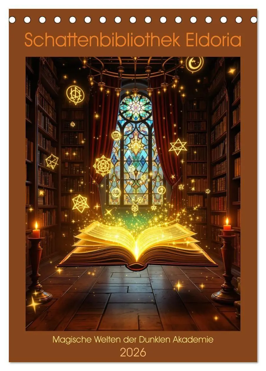 Cover: 9783516670899 | Schattenbibliothek Eldoria (Tischkalender 2026 DIN A5 hoch),...