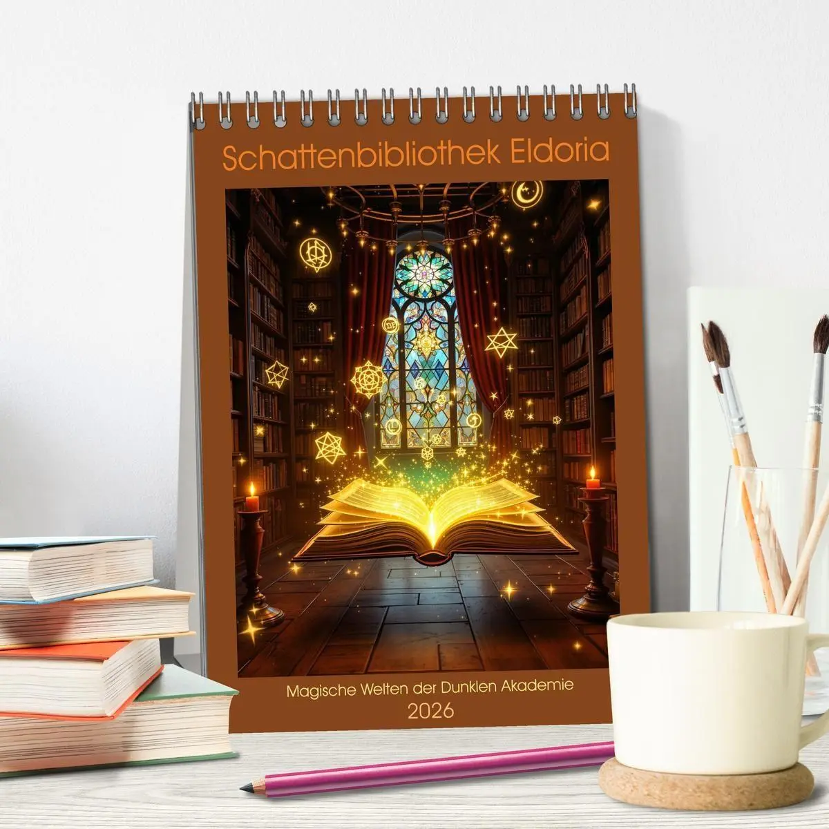 Bild: 9783516670899 | Schattenbibliothek Eldoria (Tischkalender 2026 DIN A5 hoch),...