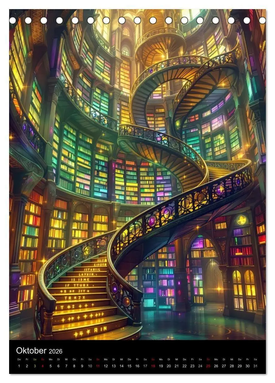 Bild: 9783516670899 | Schattenbibliothek Eldoria (Tischkalender 2026 DIN A5 hoch),...