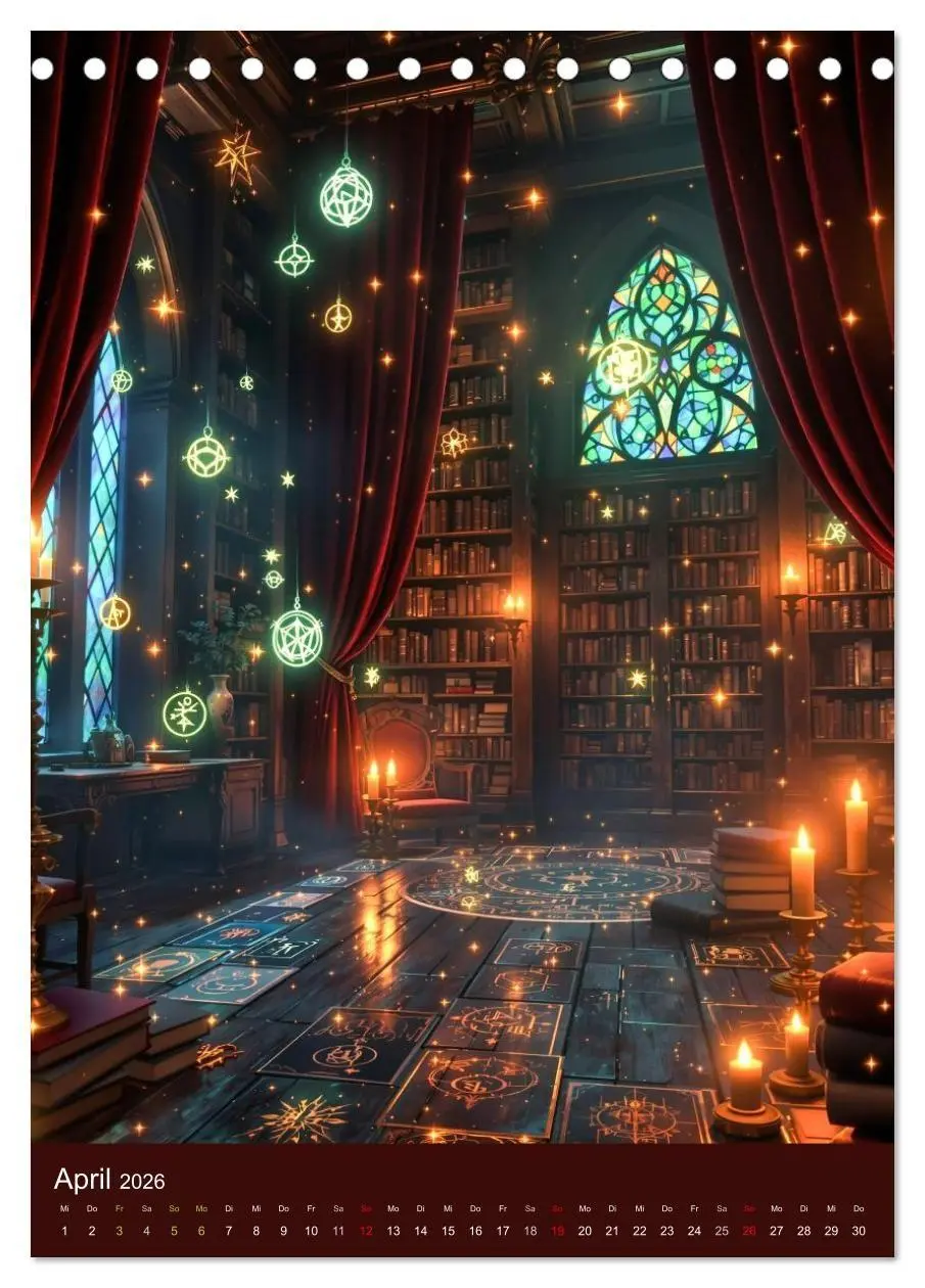 Bild: 9783516670899 | Schattenbibliothek Eldoria (Tischkalender 2026 DIN A5 hoch),...