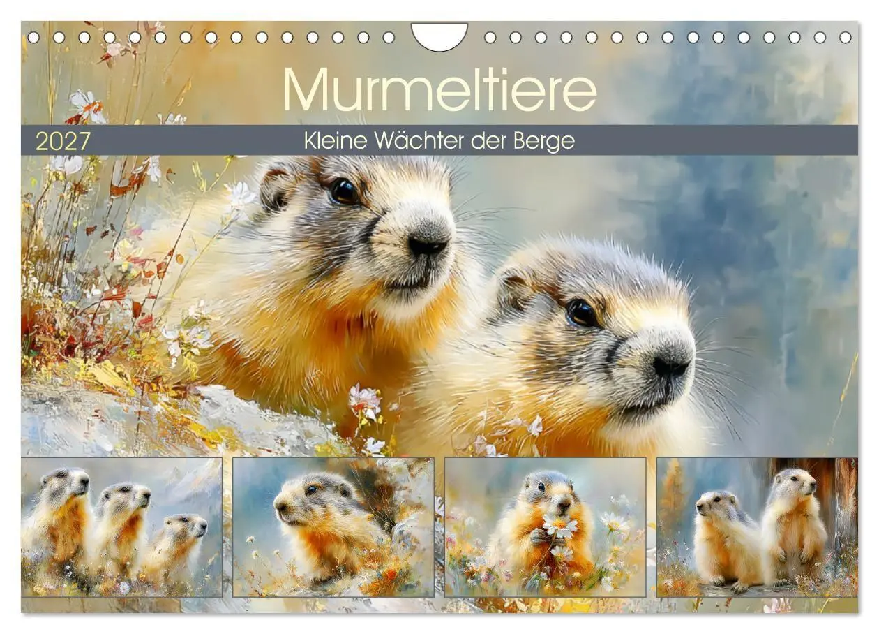 Cover: 9783516810899 | Murmeltiere. Kleine Wächter der Berge (Wandkalender 2027 DIN A4...
