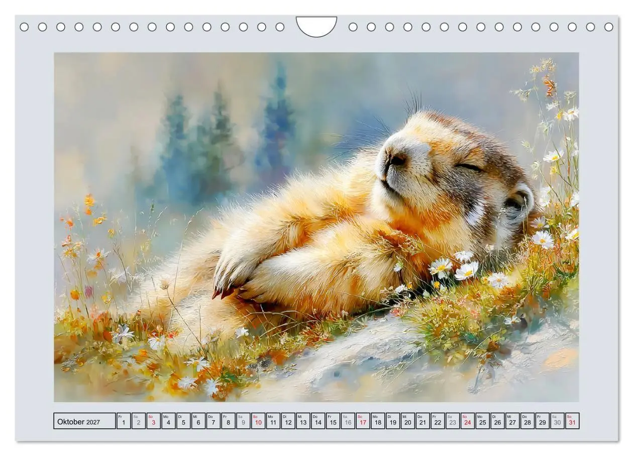 Bild: 9783516810899 | Murmeltiere. Kleine Wächter der Berge (Wandkalender 2027 DIN A4...