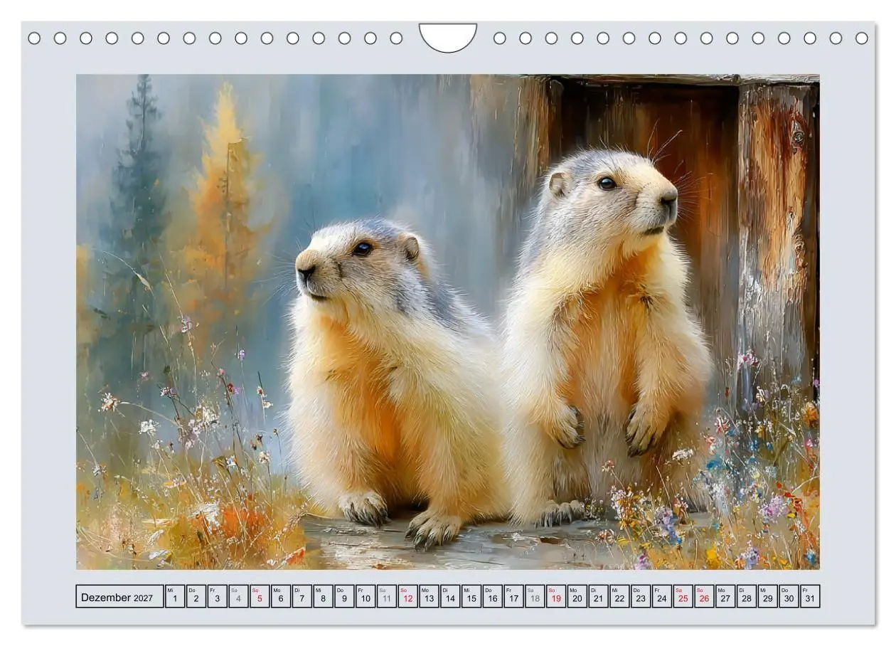 Bild: 9783516810899 | Murmeltiere. Kleine Wächter der Berge (Wandkalender 2027 DIN A4...