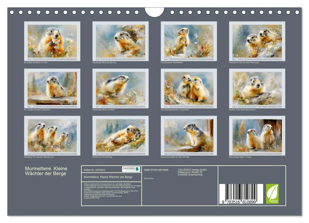 Bild: 9783516810899 | Murmeltiere. Kleine Wächter der Berge (Wandkalender 2027 DIN A4...