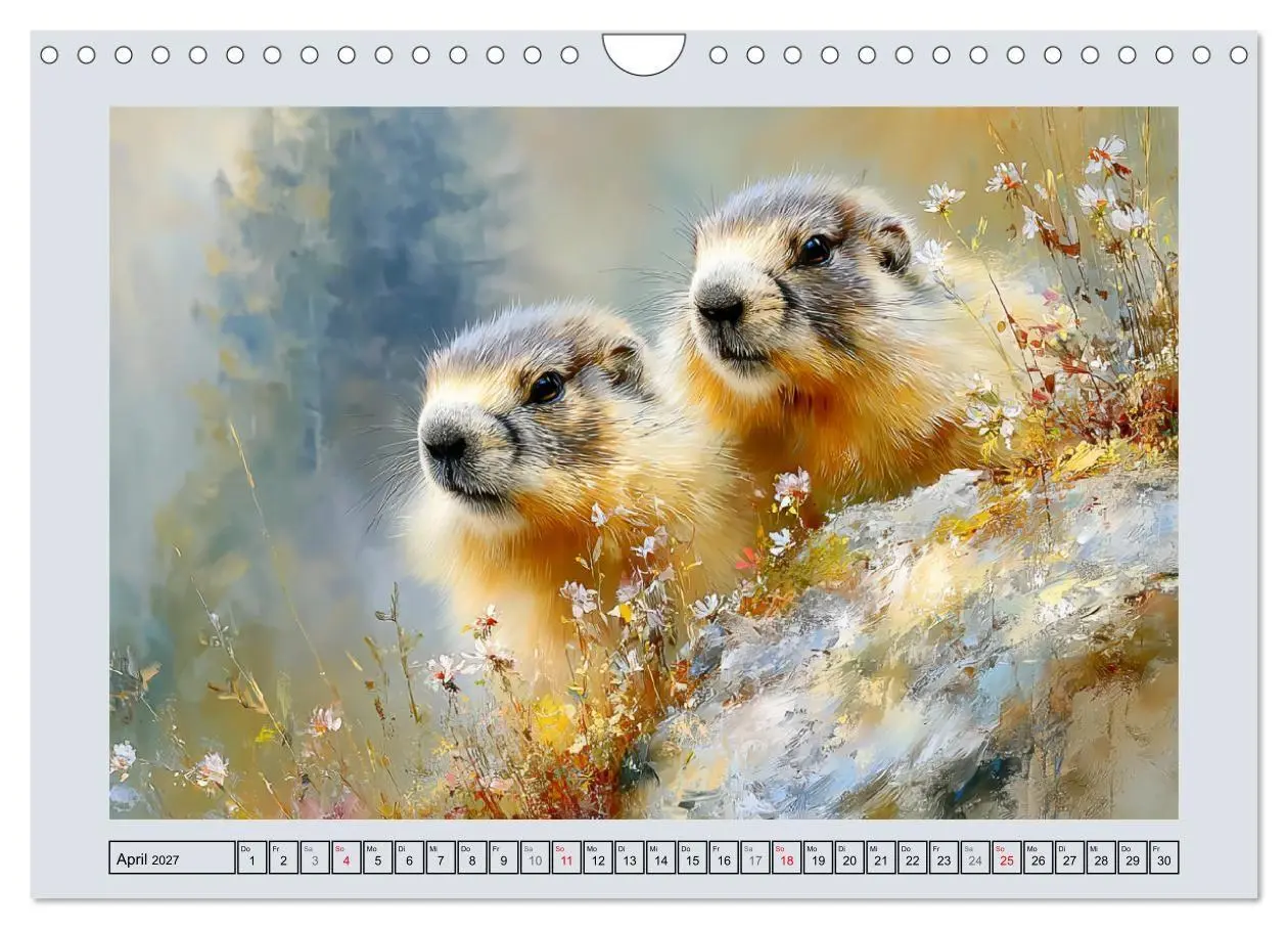 Bild: 9783516810899 | Murmeltiere. Kleine Wächter der Berge (Wandkalender 2027 DIN A4...