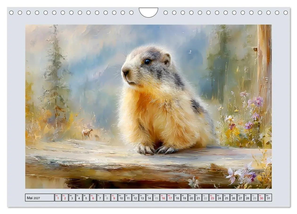 Bild: 9783516810899 | Murmeltiere. Kleine Wächter der Berge (Wandkalender 2027 DIN A4...