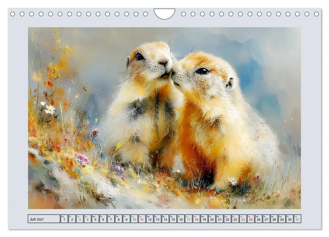 Bild: 9783516810899 | Murmeltiere. Kleine Wächter der Berge (Wandkalender 2027 DIN A4...