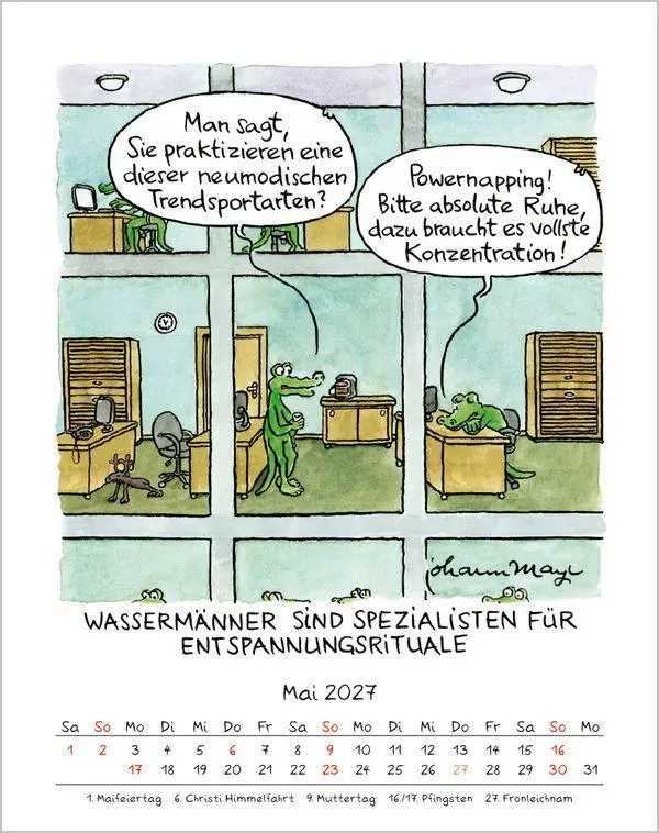 Bild: 9783819300899 | Wassermann 2027 | Verlag Korsch | Kalender | Spiralbindung | 13 S.