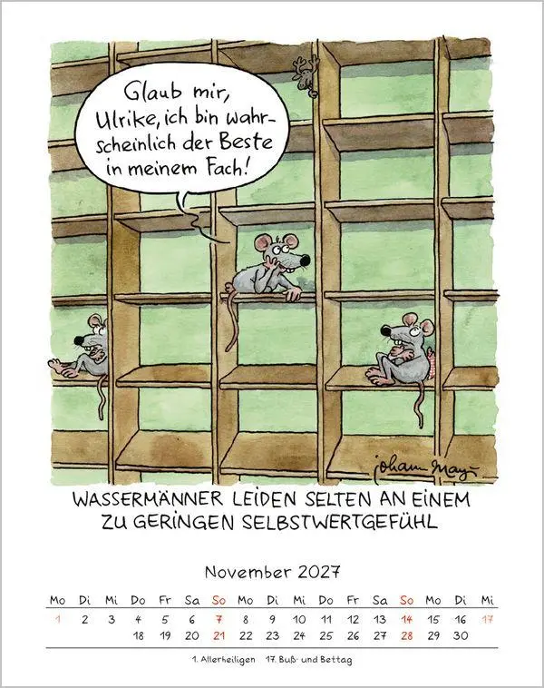 Bild: 9783819300899 | Wassermann 2027 | Verlag Korsch | Kalender | Spiralbindung | 13 S.