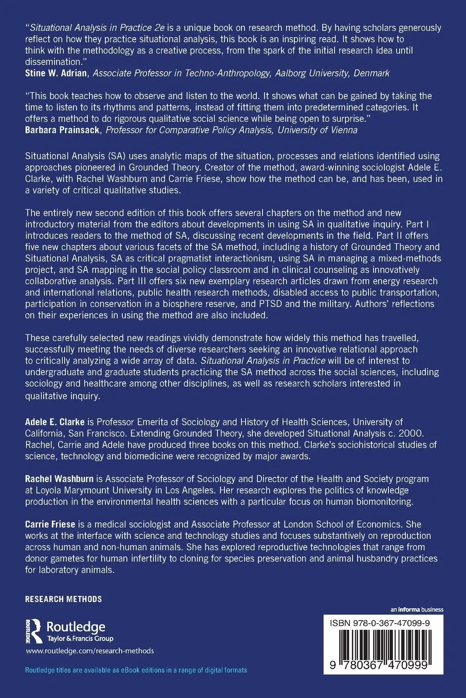 Rückseite: 9780367470999 | Situational Analysis in Practice | Adele E. Clarke (u. a.) | Buch