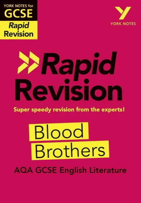 Cover: 9781292270999 | York Notes RAPID AQA GCSE (Revision Guide) Blood Brothers - for...