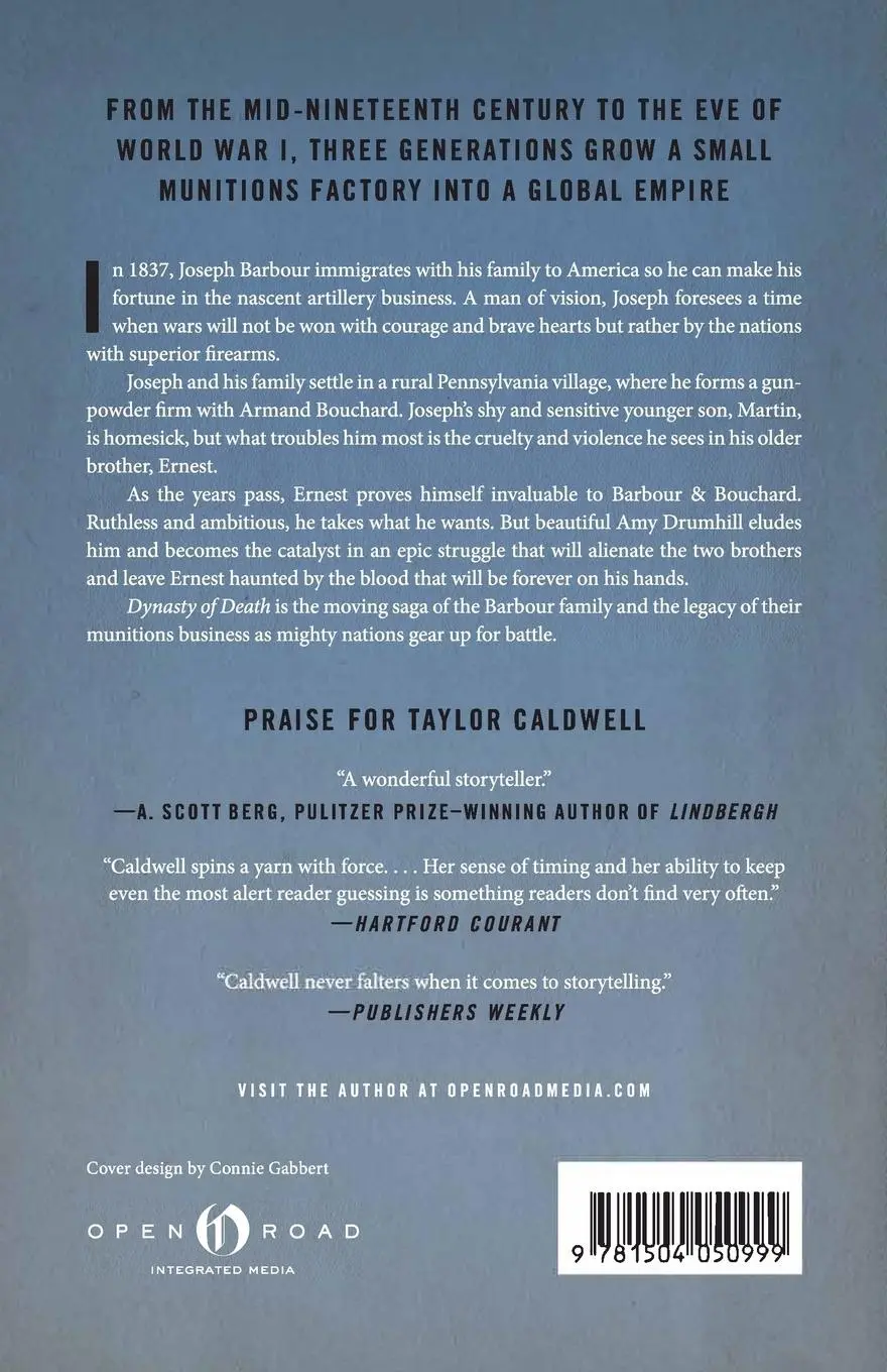 Rückseite: 9781504050999 | Dynasty of Death | A Novel | Taylor Caldwell | Taschenbuch | Englisch