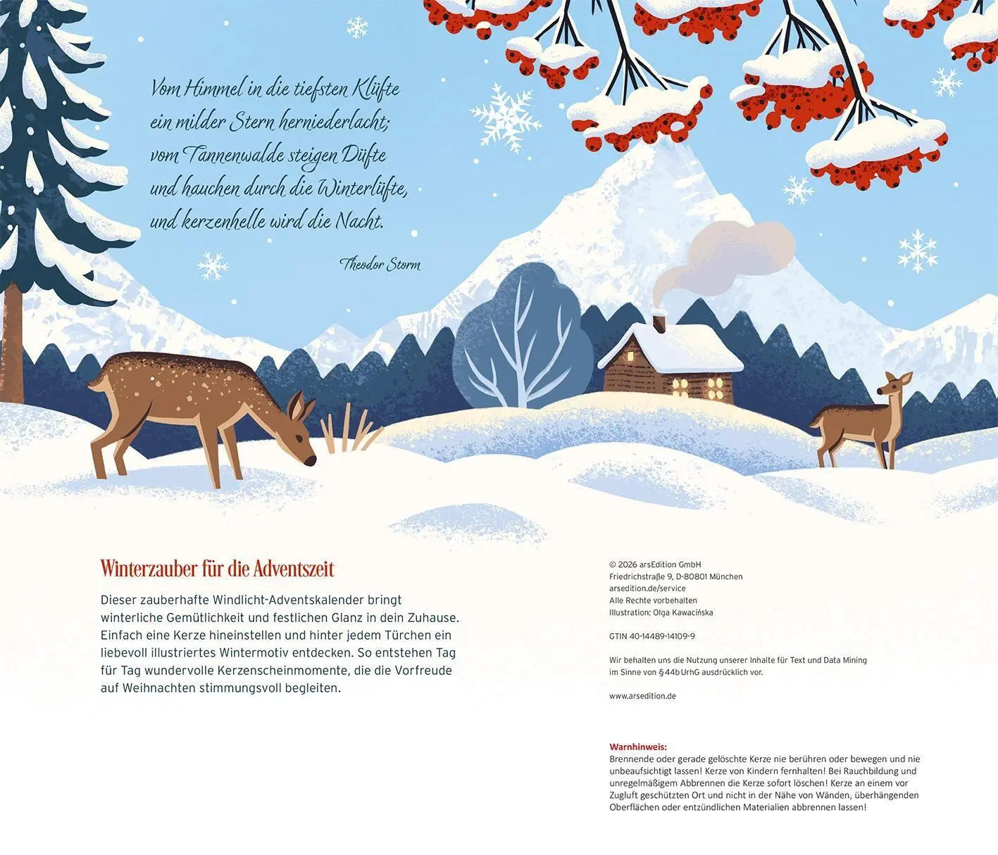 Rückseite: 4014489141099 | Windlicht-Adventskalender Winterzauber | Olga Kawa | Kalender | 4 S.