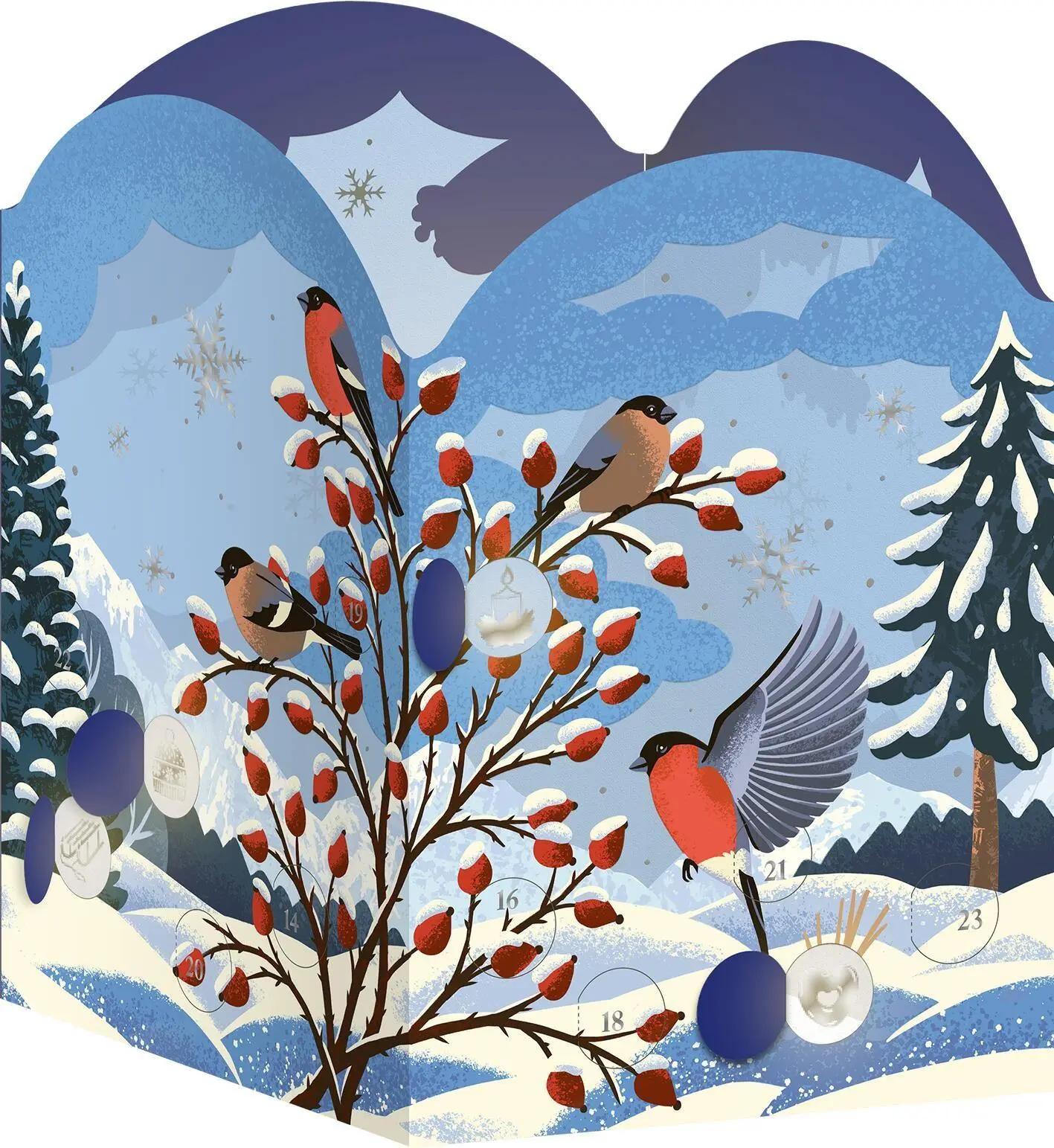 Bild: 4014489141099 | Windlicht-Adventskalender Winterzauber | Olga Kawa | Kalender | 4 S.