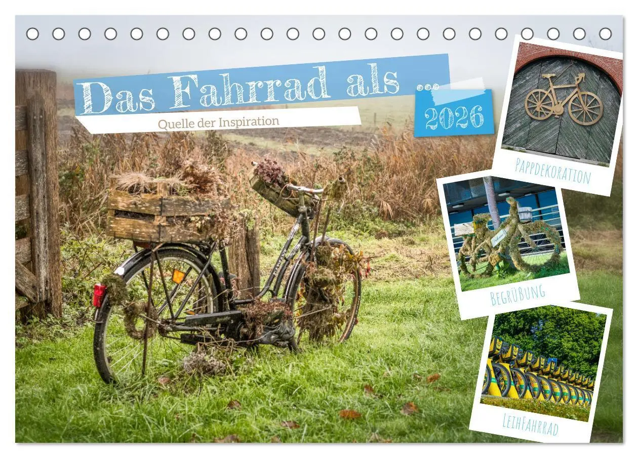 Cover: 9783457461099 | Das Fahrrad als ... (Tischkalender 2026 DIN A5 quer), CALVENDO...