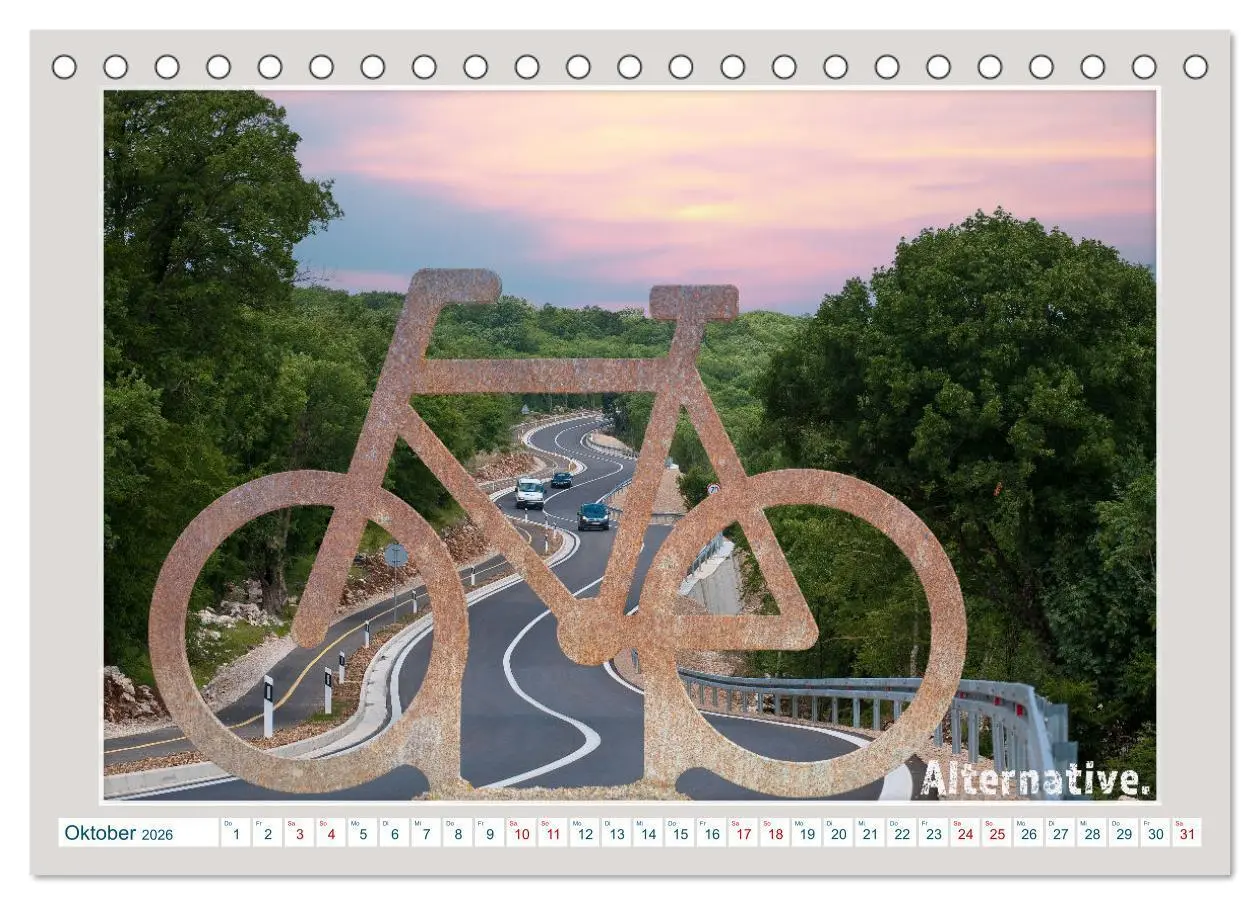 Bild: 9783457461099 | Das Fahrrad als ... (Tischkalender 2026 DIN A5 quer), CALVENDO...