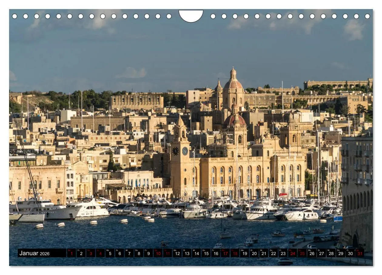Bild: 9783457841099 | Valletta - Malta (Wandkalender 2026 DIN A4 quer), CALVENDO...