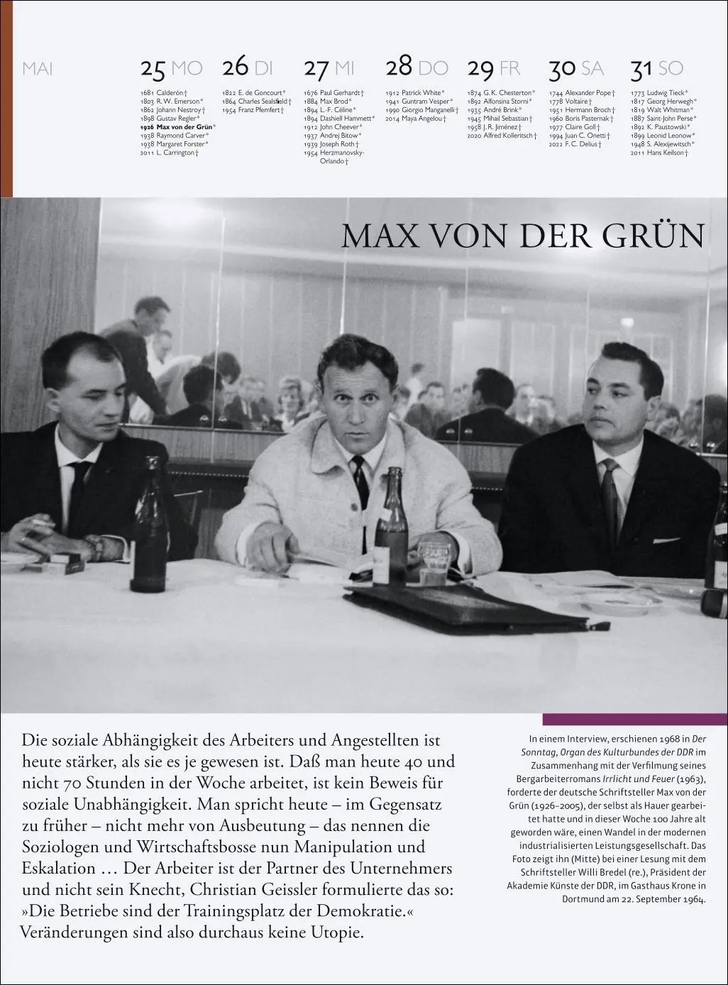 Bild: 9783840041099 | Der Literatur Kalender Wochenkalender 2026 | Claudia Jürgens | 60 S.