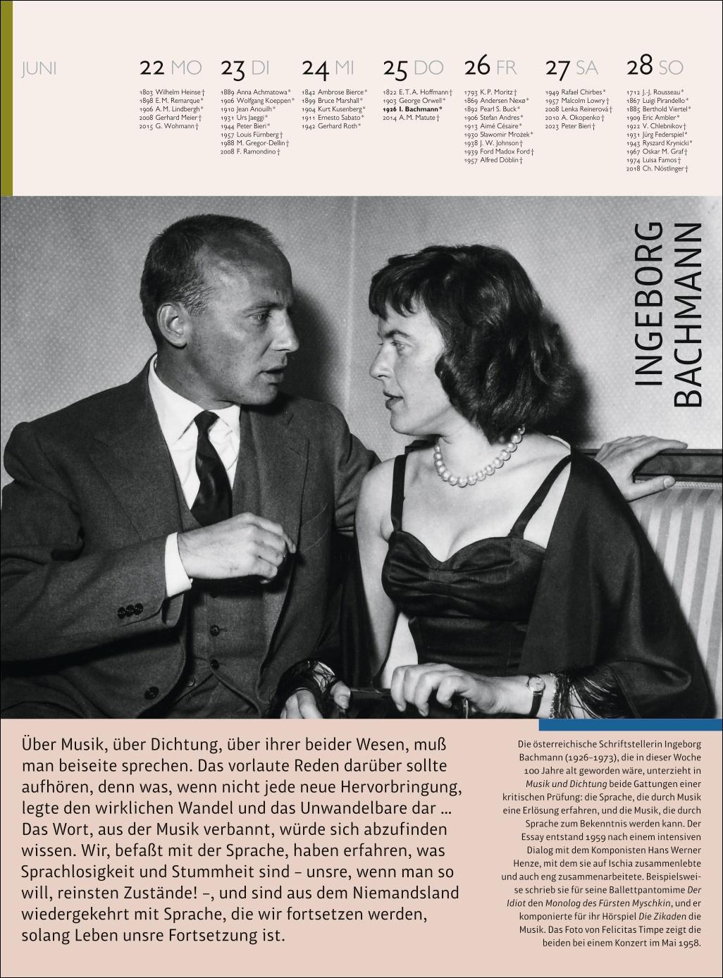 Bild: 9783840041099 | Der Literatur Kalender Wochenkalender 2026 | Claudia Jürgens | 60 S.