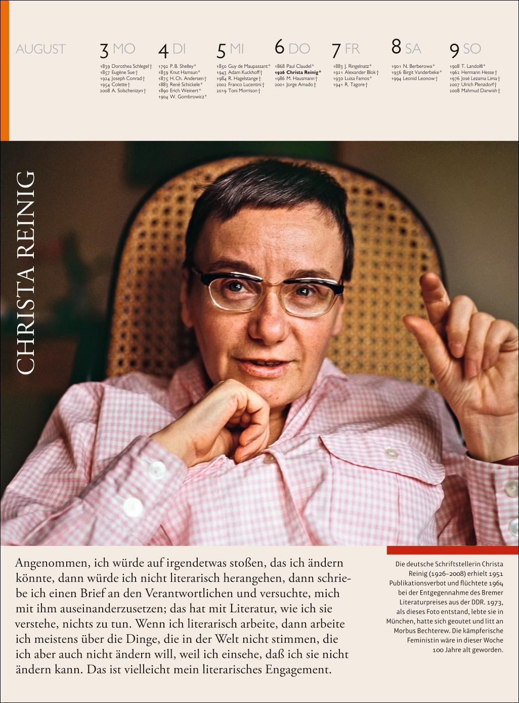 Bild: 9783840041099 | Der Literatur Kalender Wochenkalender 2026 | Claudia Jürgens | 60 S.